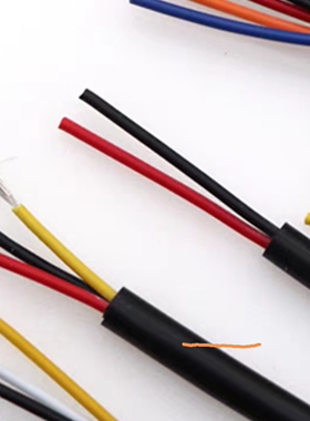 UL2464黑色2芯护套线20AWG镀锡铜丝环保柔软耐磨阻燃0.5平方