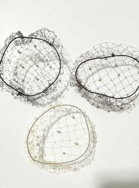 珍珠发网贵族手工串珠网兜