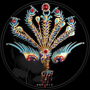 戏曲戏剧包头用品京越剧花旦青衣包头头饰正凤手工点绸水钻大正凤