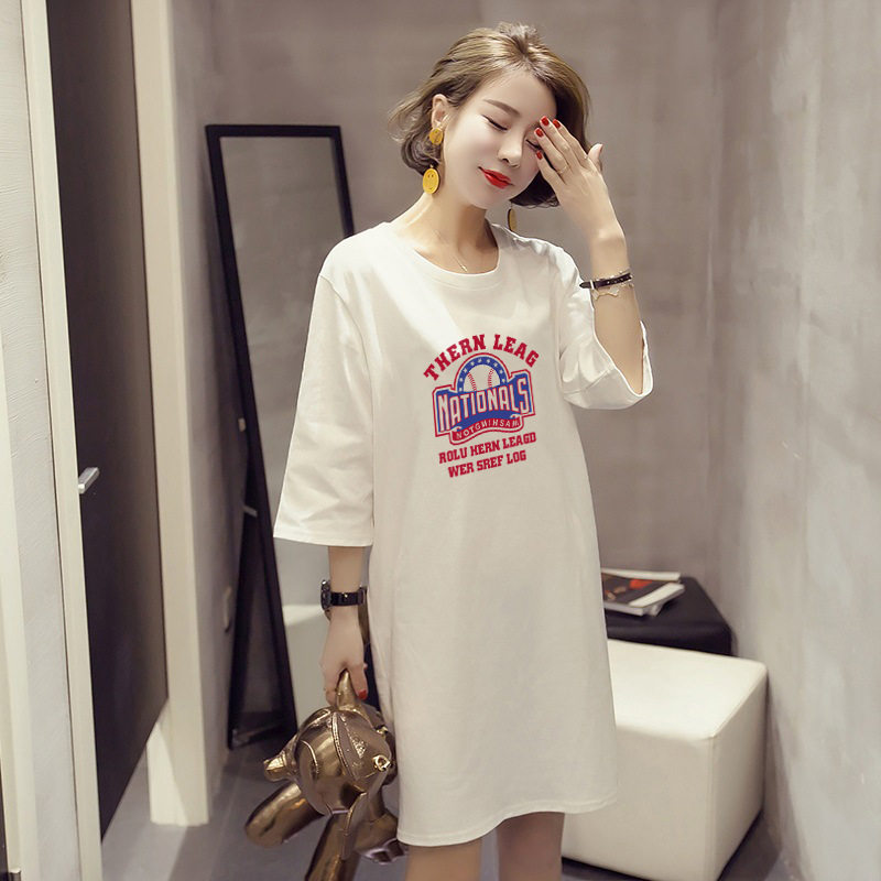 连衣裙夏2019夏季新款韩版ins女装网红时尚裙子中长款短袖t恤女潮|msdalam kategori Butik wanita / wanita, pakaian - dari Buy2taobao.com untuk memberikan perkhidmatan ejen Taobao profesional membeli