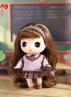 ddung冬己官方正版可爱洋娃娃小芋迷糊娃娃摆件女生换装礼物赠送