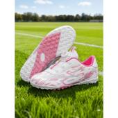 粉色儿童足球鞋 女童小学生AG长钉姆巴佩TF碎钉刺客女孩比赛训练鞋