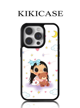 KIKICASE抱熊少女小玉yuy适用苹果16ProMax手机壳iPhone15可爱14防摔13卡通12华为Mate70/P60原创设计治愈系