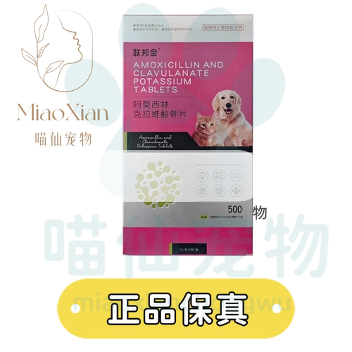 联邦金阿莫西林克拉维酸钾宠物犬用消炎药50mg250mg宠物犬用皮肤