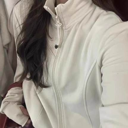 欧货德绒立领卫衣外套女短款秋冬2024新款加绒拉链开衫上衣小个子