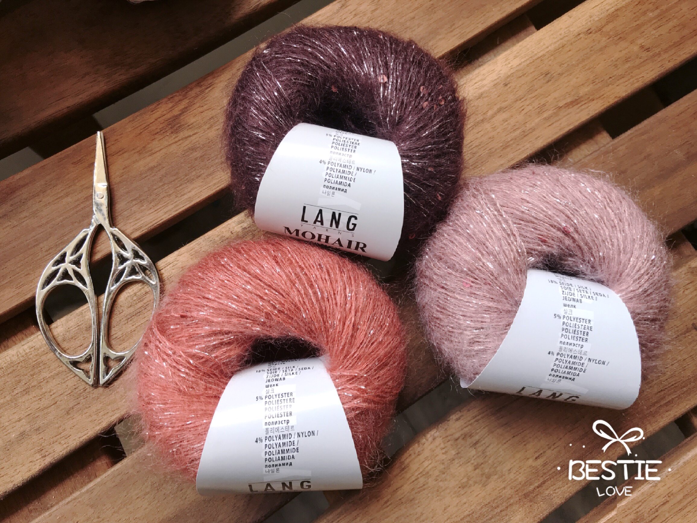 LANG MOHAIR FANCY IMPORT MOHAIR WOOL WOOL SWEATER SCARF THREAD M555