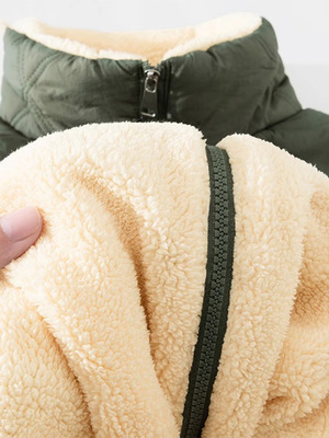 高端羊羔绒防寒服男2025冬季加绒加厚保暖大棉袄立领东北特厚棉服