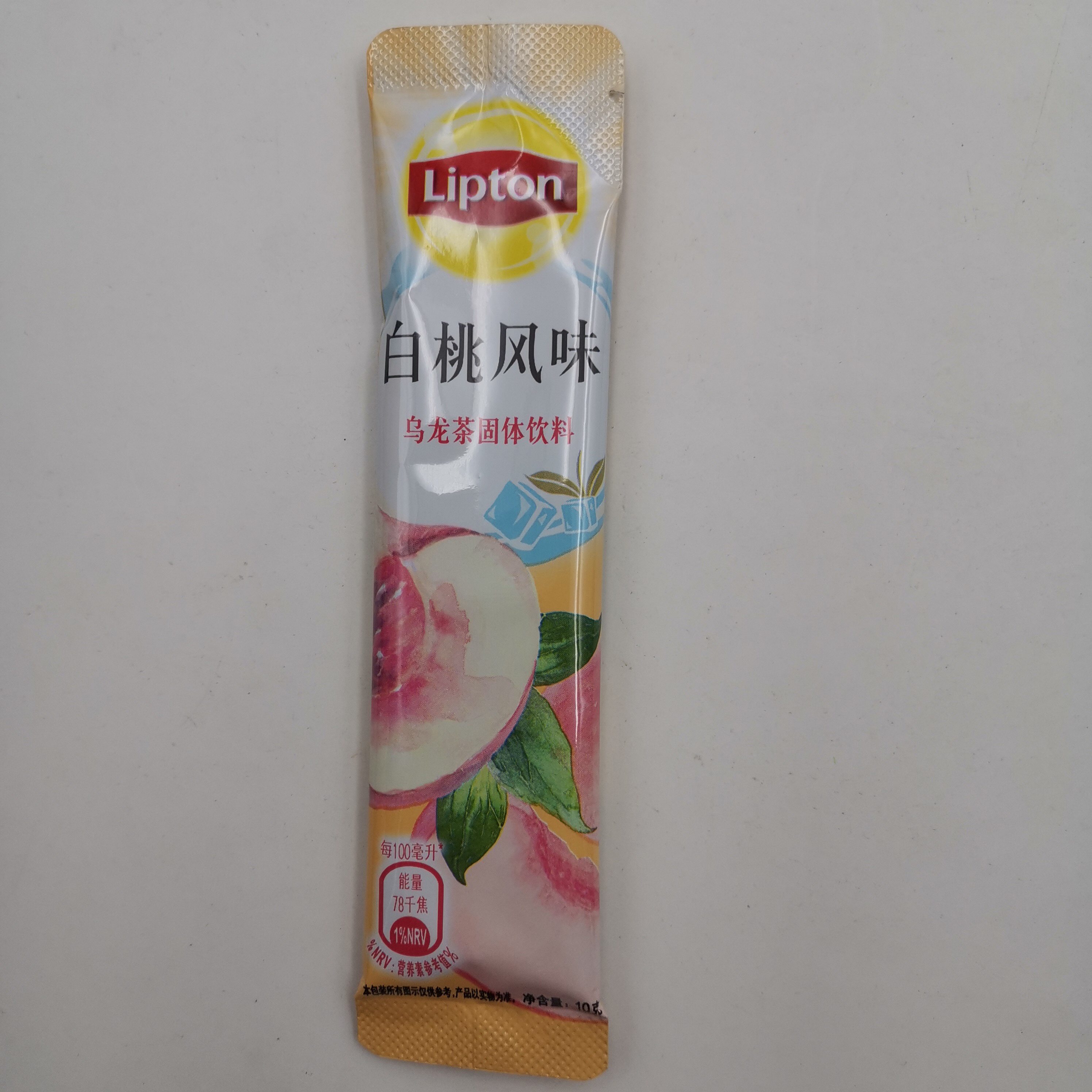 立顿白桃乌龙茶果萃奶茶10g富含维生素c速溶固体粉末低糖超市盒装