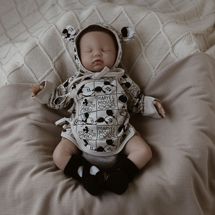 婴姿初生婴儿半背衣52码新生宝宝长袖衣服a类纯棉系带和尚服上衣