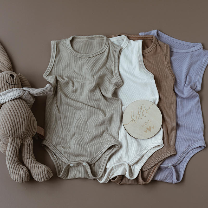 婴姿韩版新生儿纯棉柔软弹力连体衣三角包屁夏季婴儿无袖爬服背心