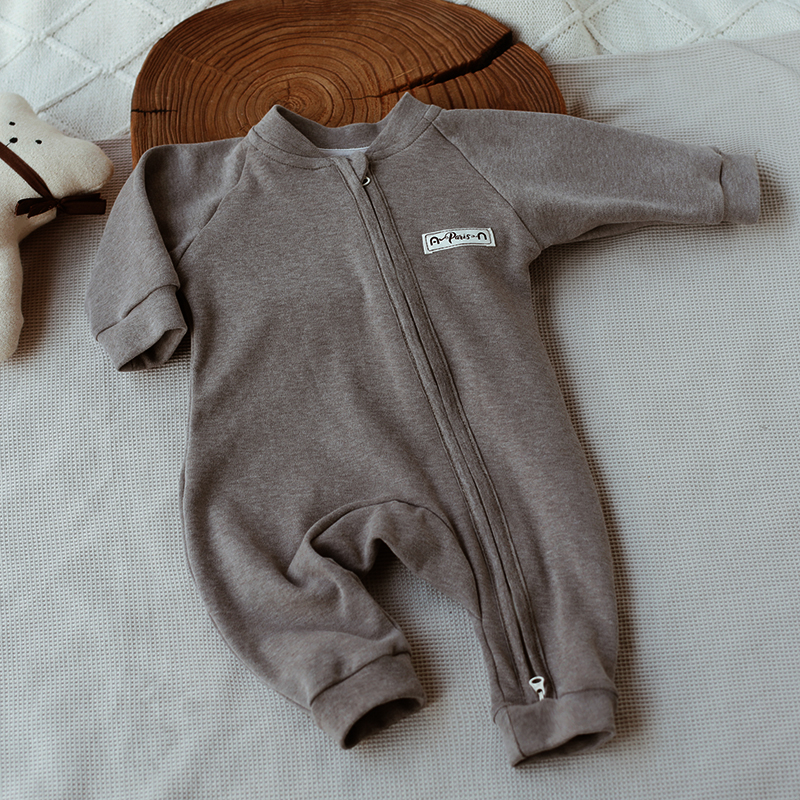 新生婴儿衣服连体衣春秋长袖爬服