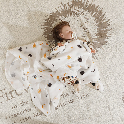 婴儿纱布被子夏季薄款纱布包巾