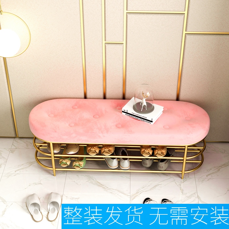 轻奢换鞋凳家用 门口可坐式鞋柜鞋架北欧玄关凳入户沙发穿鞋凳子