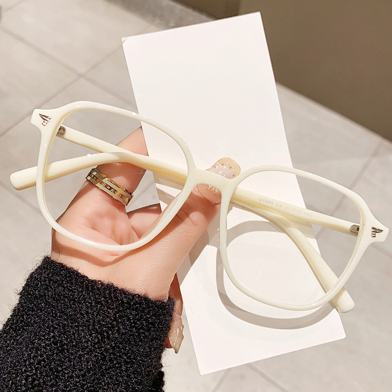 日韩系网红素颜近视眼镜框女潮文艺男平光镜架insTR90超轻配度数