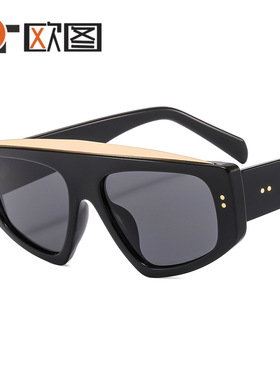 朋克风格猫眼多边形男女士太阳镜街拍个性墨镜跨境眼镜M492