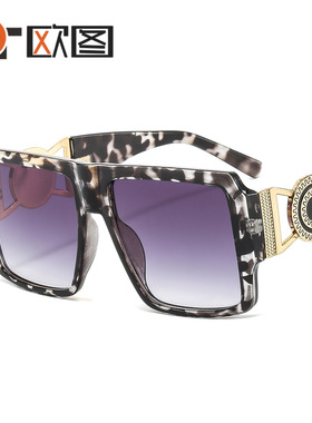 大框欧美ins修脸街拍网红跨境太阳镜机车朋克个性时尚男女大墨镜