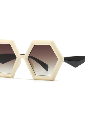 跨境欧美正方形金属铆钉摩登复古魅力太阳镜潮流街拍墨镜LH109