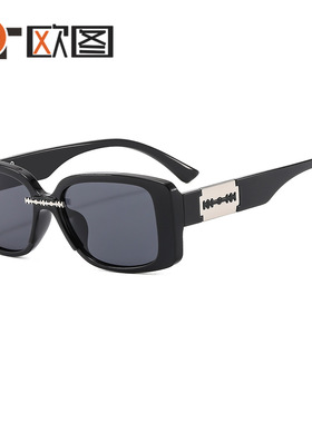 朋克刀片形状装饰太阳镜LH129 男女通用小方框跨境热款墨镜