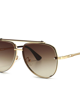 跨境外贸新款摩登复古园框太阳镜INS风街拍大牌蛤蟆镜2