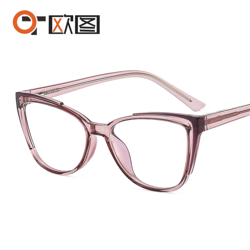 新款眼镜框tr90板材插芯防蓝光抗辐射可配近视跨境欧美玳瑁色7006