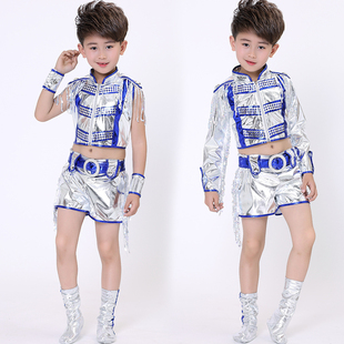 六一儿童节演出服幼儿园科技感表演服装亮片爵士舞动感现代舞蹈服