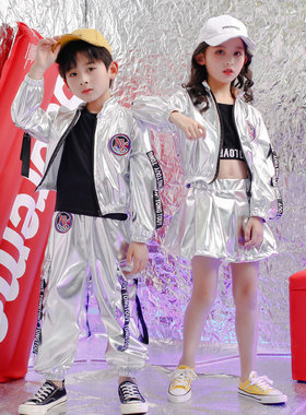 六一银色街舞儿童演出服