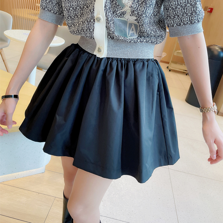 松紧腰裙裤蓬蓬半身裙小个子伞型
