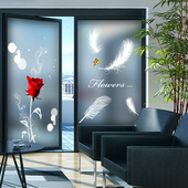 玻璃贴纸防走光透光不透明现代简约轻奢家用卫生间浴室阳台推拉门