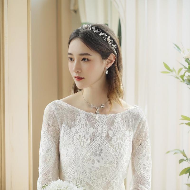 简约新娘名媛晚礼服主婚纱项链