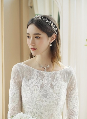 简约新娘名媛晚礼服主婚纱项链