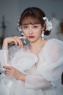 晚禮新娘頭飾結婚婚禮首飾禮物套裝 日韓仙女仙美森系白色紅色 韓式