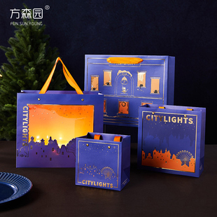 圣诞节手提袋子创意礼物袋高级感包装盒礼品袋大号生日礼盒袋糖袋