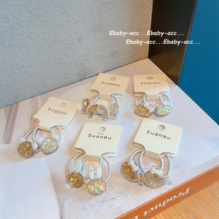 儿童金闪闪可爱卡通头绳不伤发女宝扎头发橡皮筋发圈小揪揪洋气