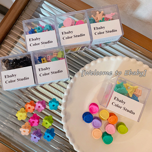 新款宝宝小抓夹碎发夹女童可爱网红花朵刘海侧边夹彩色磨砂小夹子