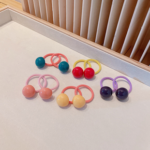 儿童发饰甜美可爱皮筋马卡龙糖果色不伤发头绳
