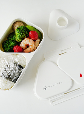 日本制OSK可爱史努比coco酱三角形饭团模具+餐盒多功能2合1便当盒