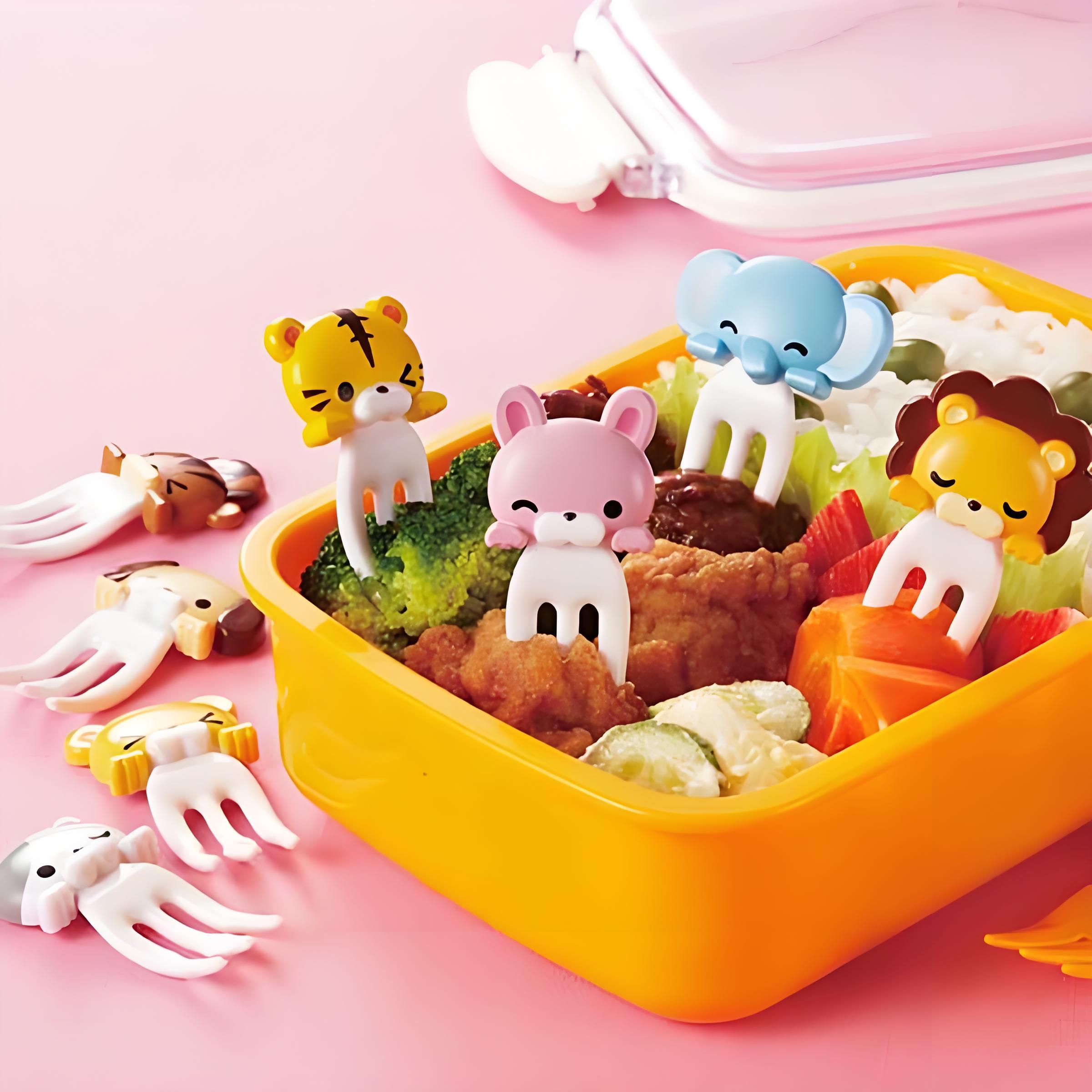 日本进口可爱动物儿童水果叉3齿