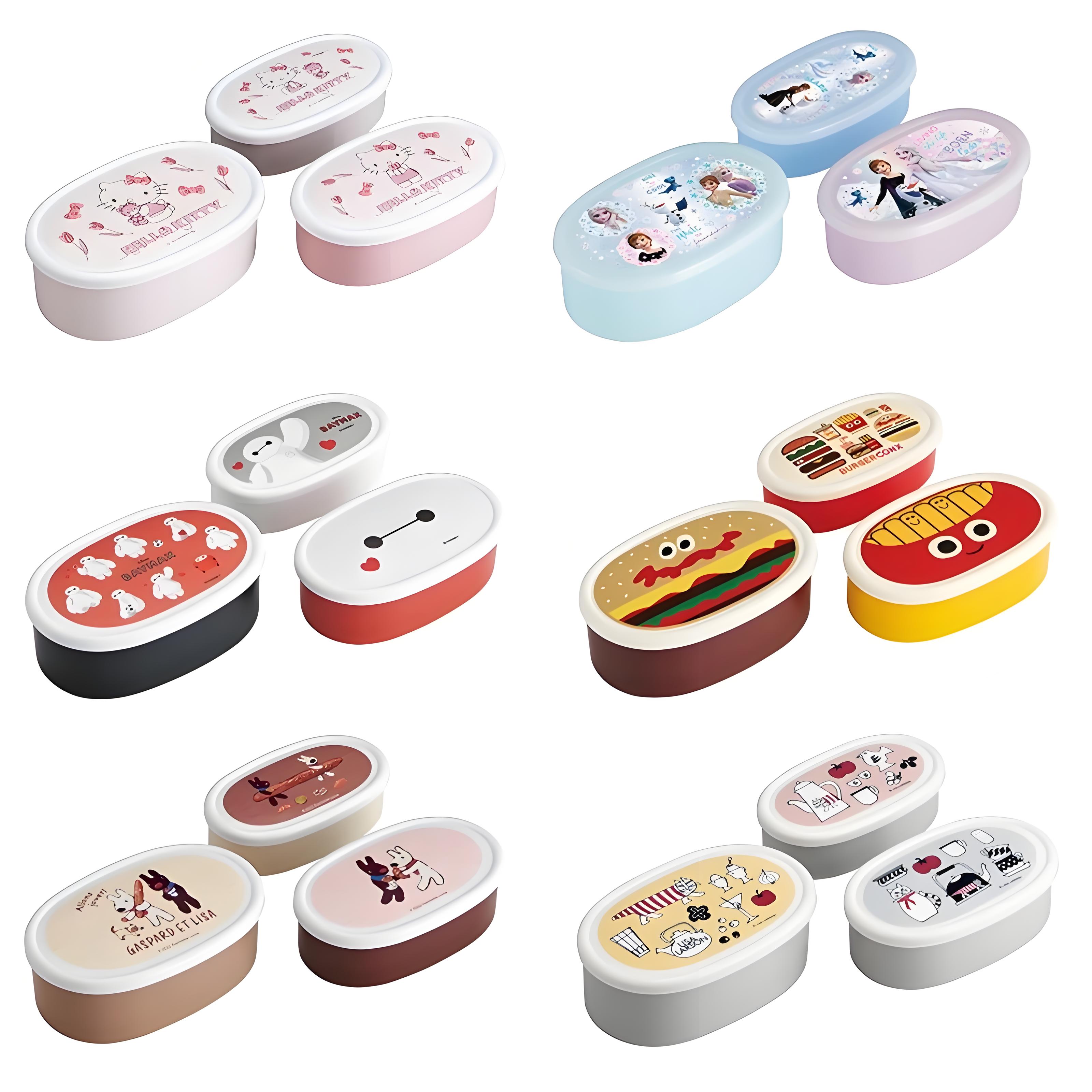 日本制skater三件套便当盒幼儿园小学生饭盒水果盒点心盒可微波