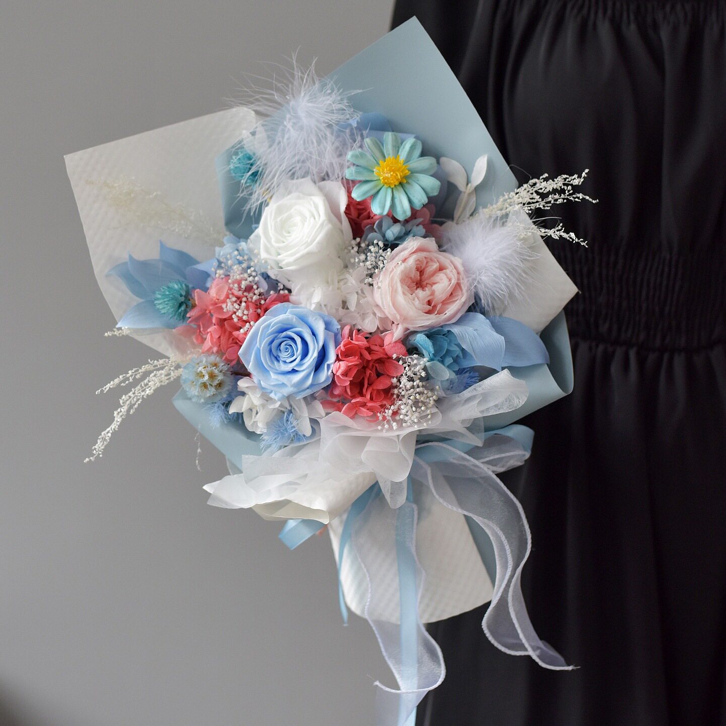 永生花玫瑰花束礼盒成品真花七夕情人节生日礼物送女友表白批发