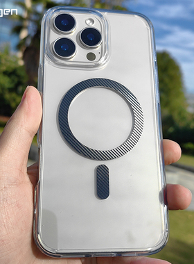 Spigen 适用于苹果iphone16手机壳新款Mag Fit磁吸保护套高级感透明16Pro Max全包防摔外壳TPU气囊硬壳