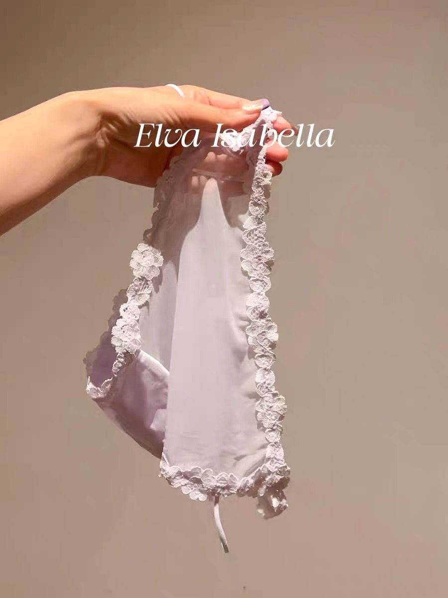法式香芋紫~自带腿环~纯欲拉满！法式缎面绑带内裤女夏薄凉感透气,女士内衣/男士内衣/家居服,女三角裤,淘宝优惠券,粉丝福利购,淘宝优惠卷