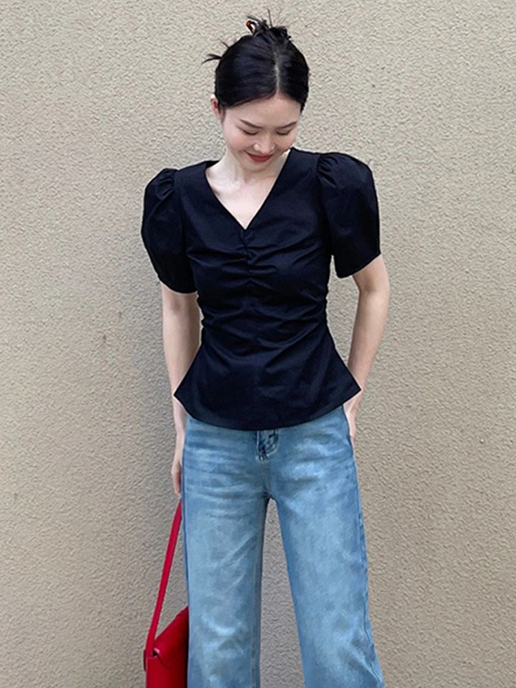 设计感小众腰衫法式气质上衣