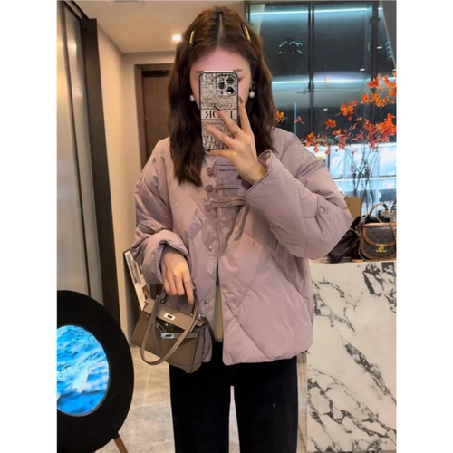 欧货洋气国风盘扣棉服外套