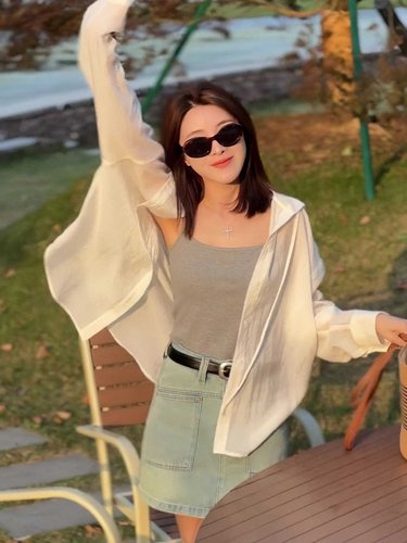 冰凉感天丝衬衫外套开衫