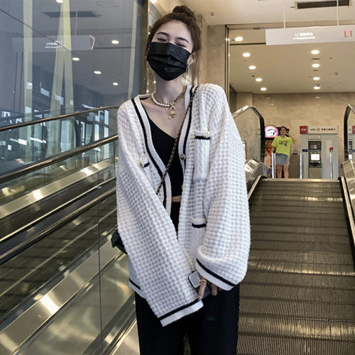 长袖毛衣针织开衫早秋外套