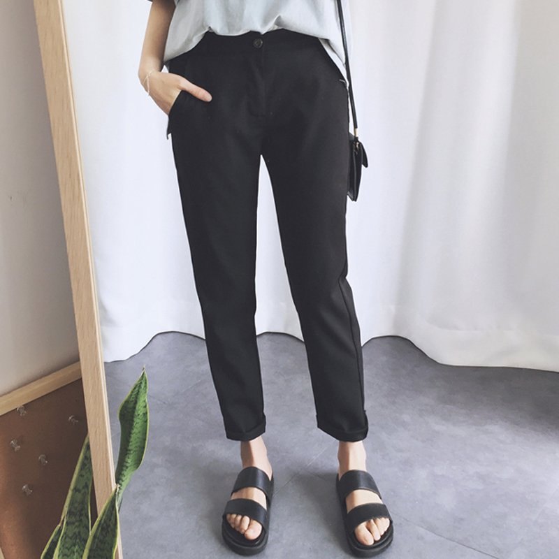 ¿ã×Ó2018´º×°º«°æchic¼òÔ¼°Ù´î¿íËÉÏÔÊݱ¡¿îÎ÷×°¿ãÏÔÊݳ¤¿ãÅ®×°³±