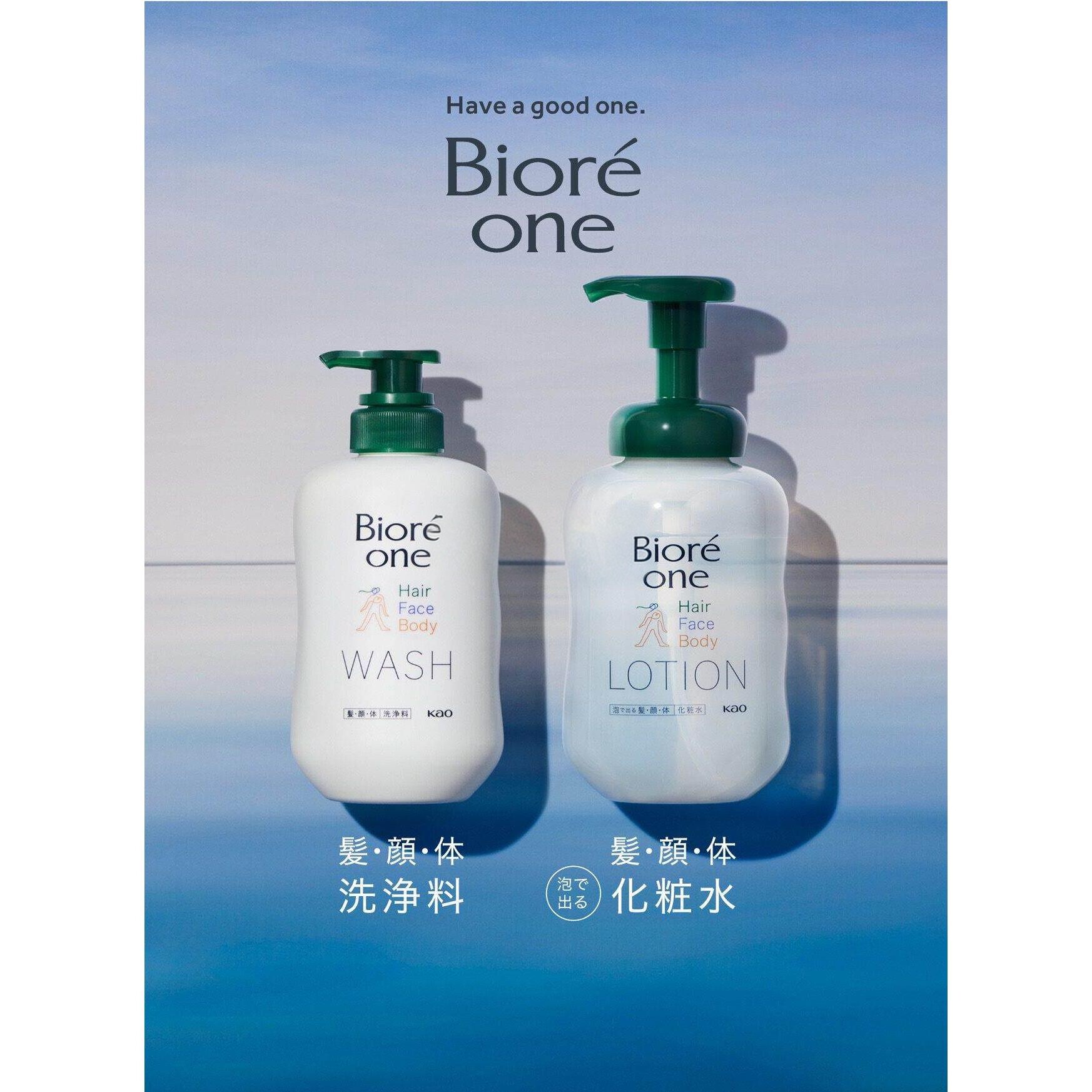 日本委托代买Biore one多合一洗发水沐浴露洁面保湿水全家可用