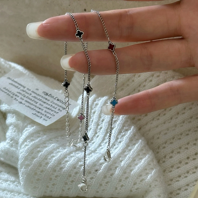 925银四叶草手链女轻奢小众设计高级感夏天手饰生日礼物