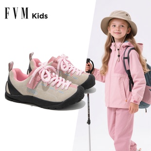 FVM女童鞋子儿童户外运动鞋2026新款秋冬季粉色轻便软底男童登山