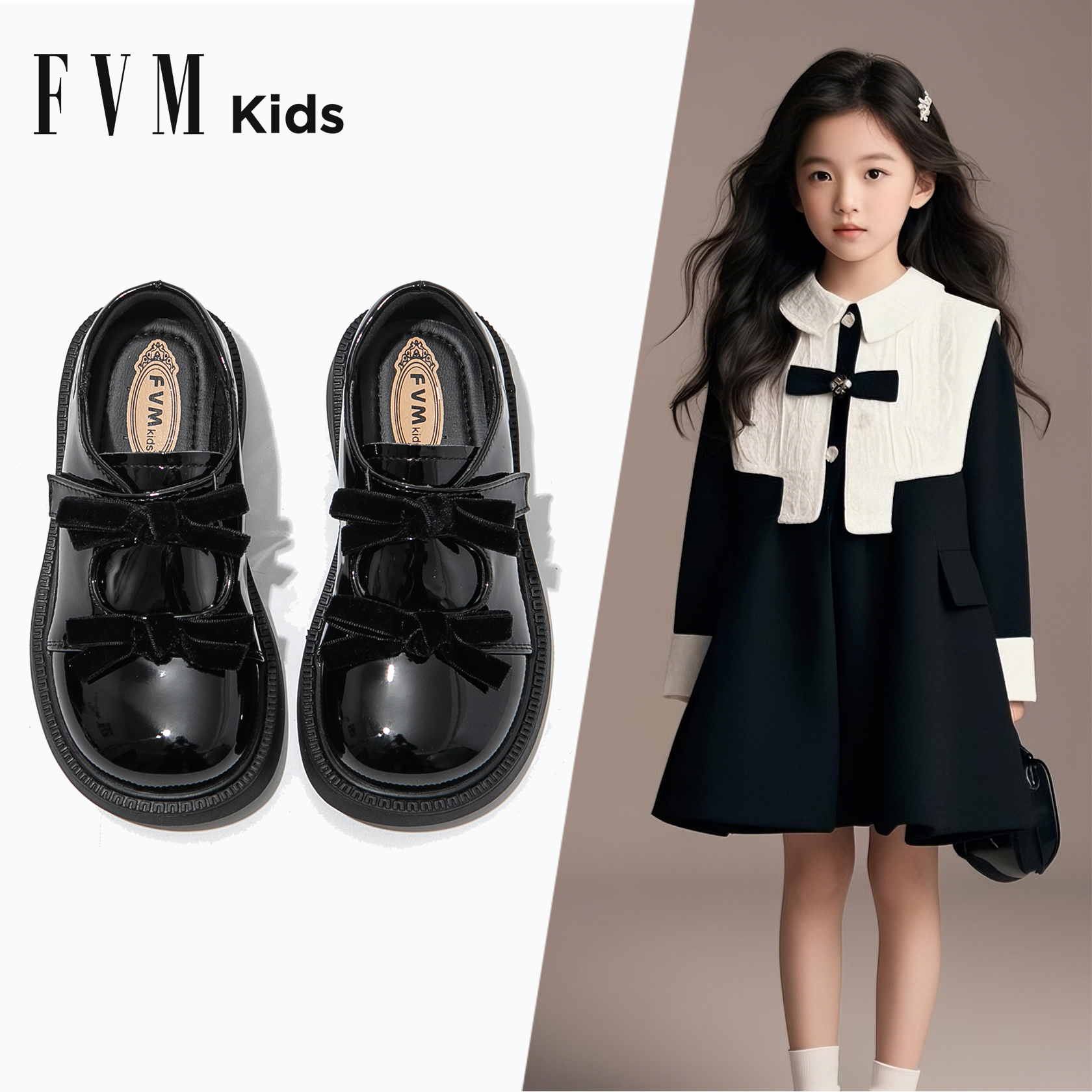 女童百搭小皮鞋2025春季新款